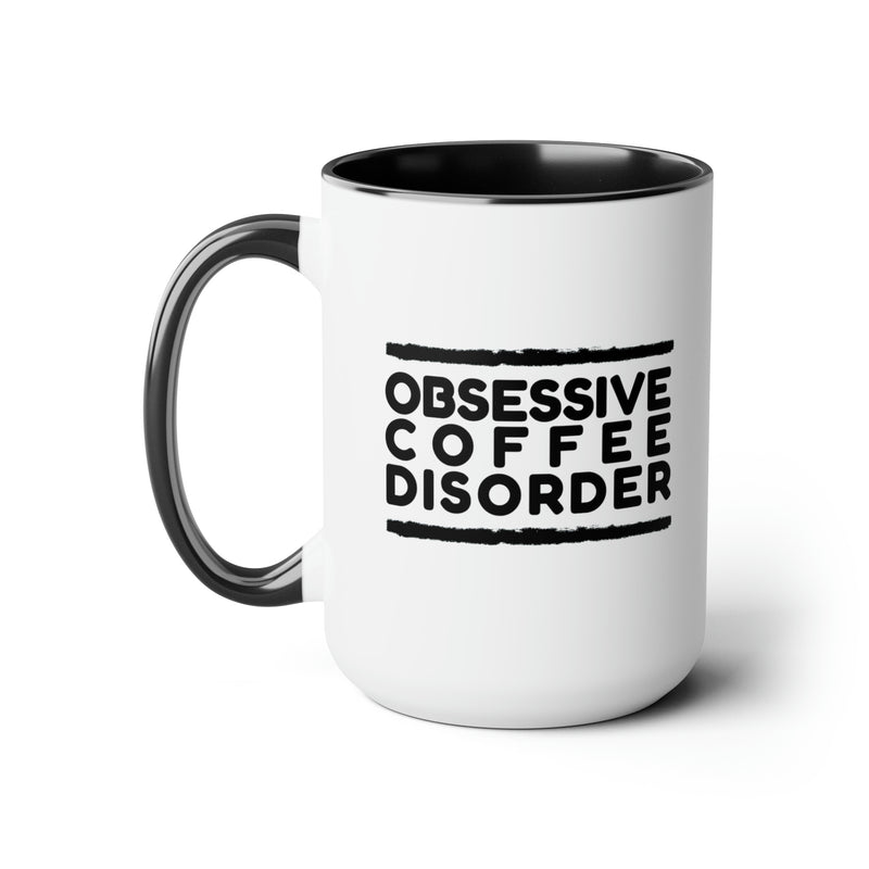 Get Obsessed Glossy Two-Tone Coffee Mugs, 15oz