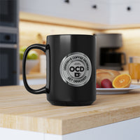 Black OCD Logo Ceramic Mug, 15 oz