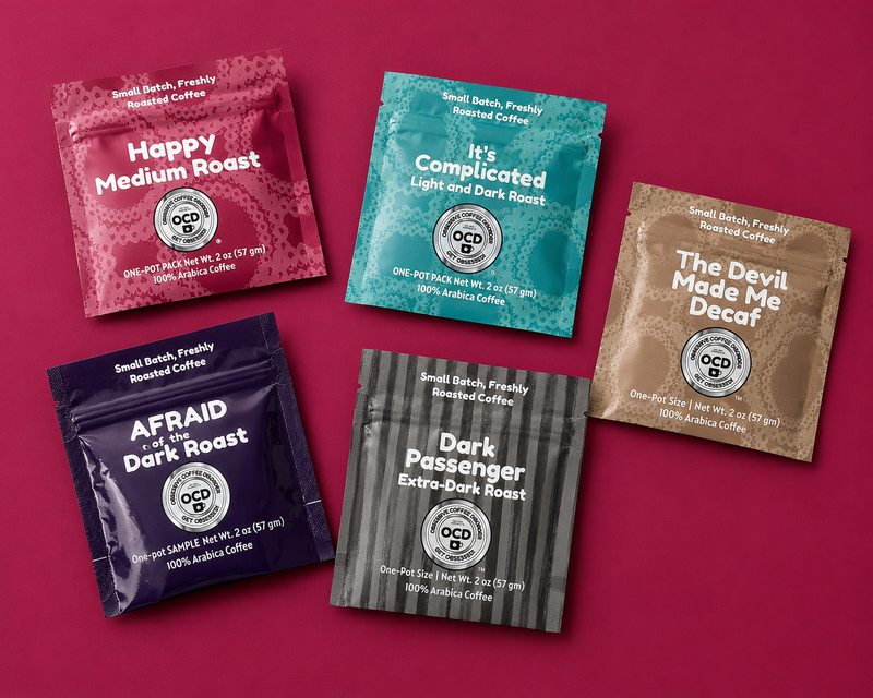 One-Pot Coffee Packs | 2oz Trial Packs | Obsessive Coffee Disorder