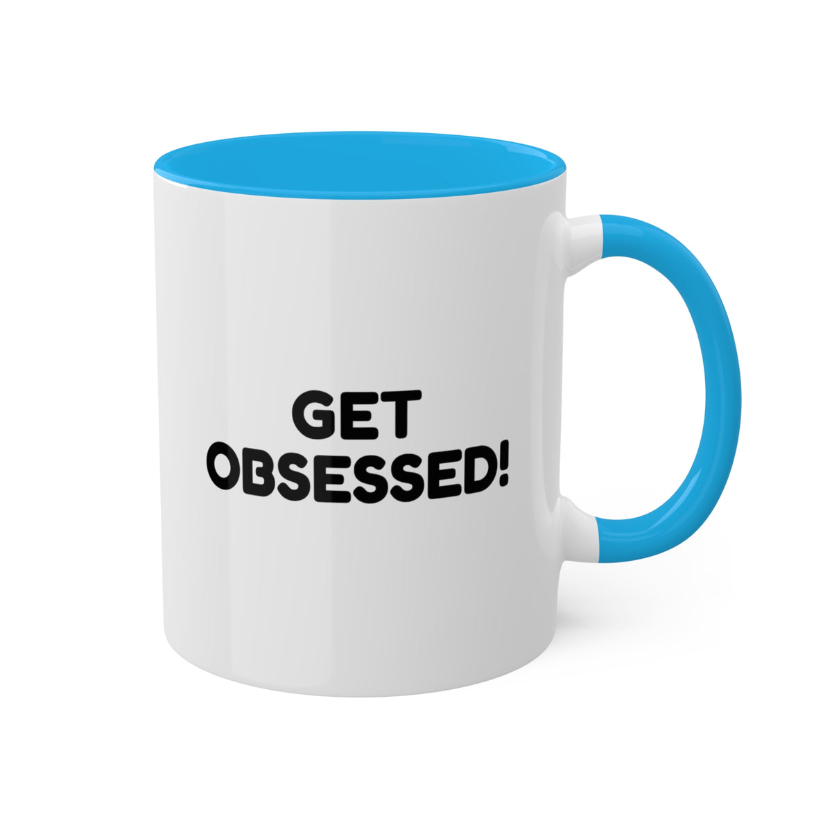 Get Obsessed Colorful Mugs, 11oz