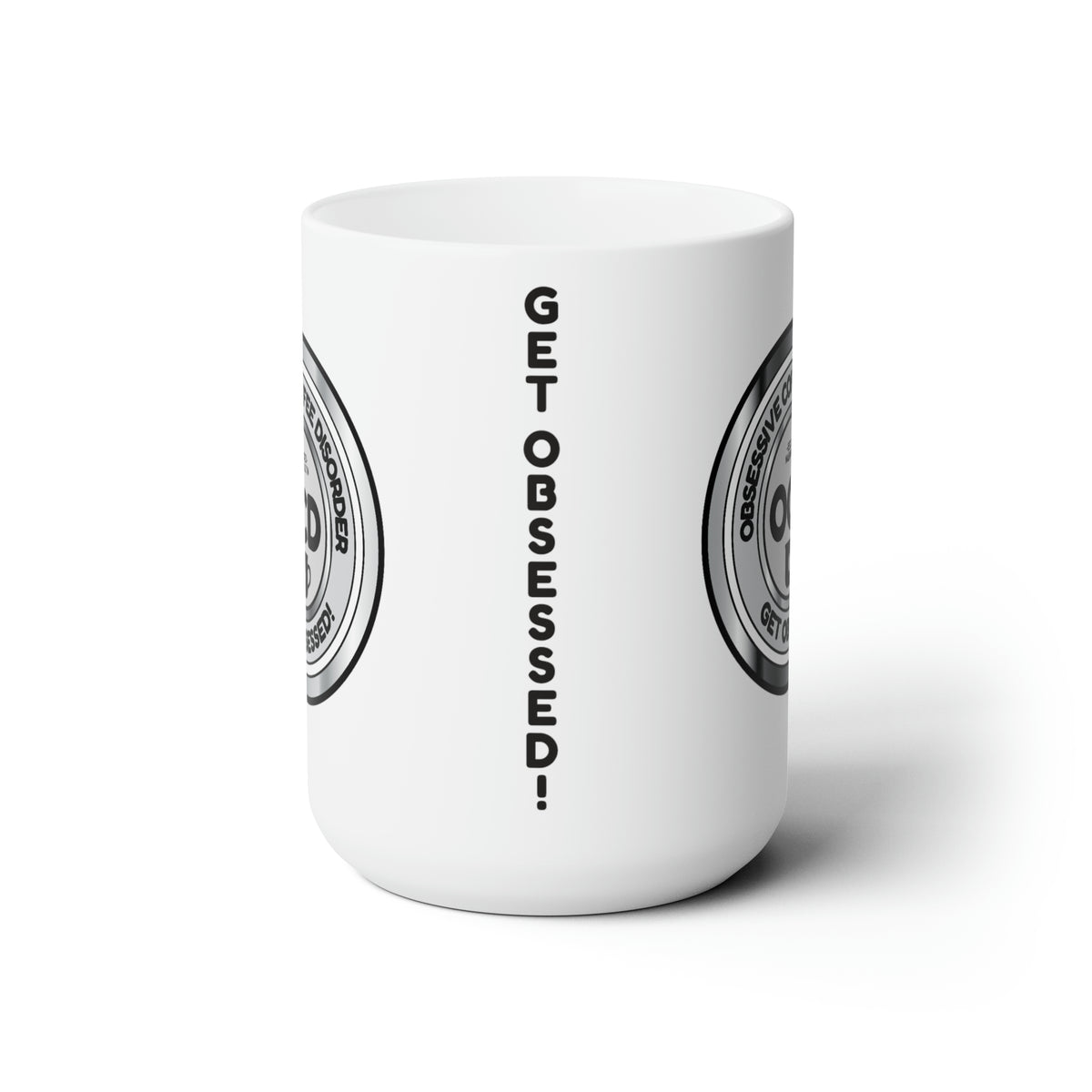 White OCD Logo Ceramic Mug 15oz