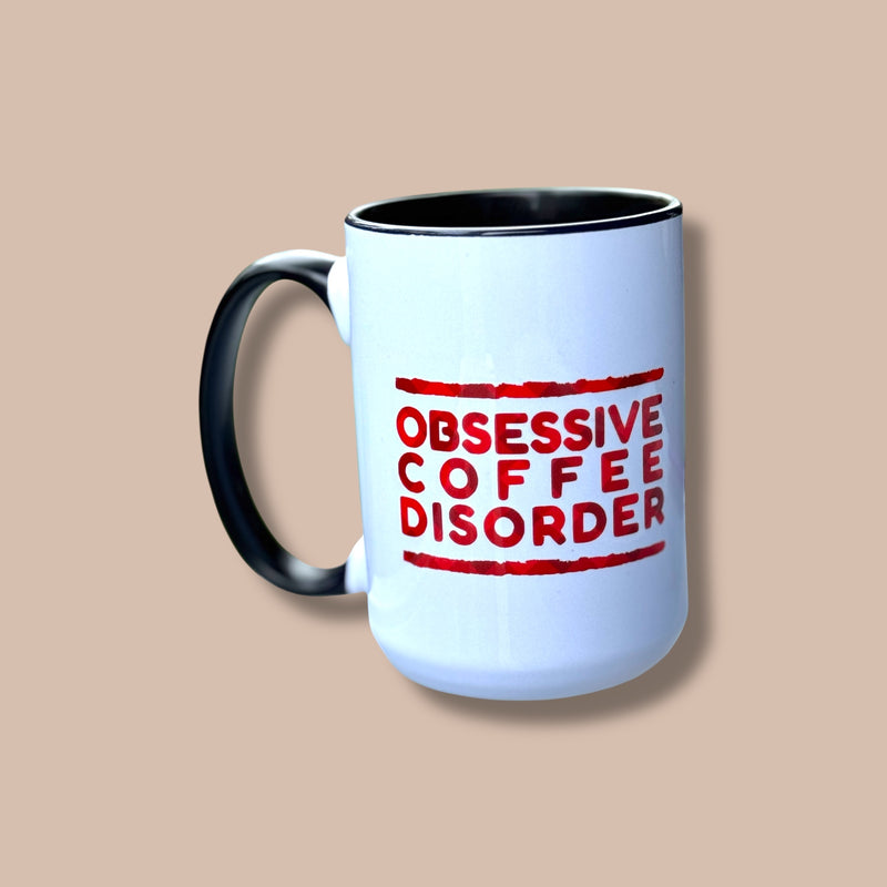 Merry Christmas Red and Black Plaid Ceramic Mug 15oz