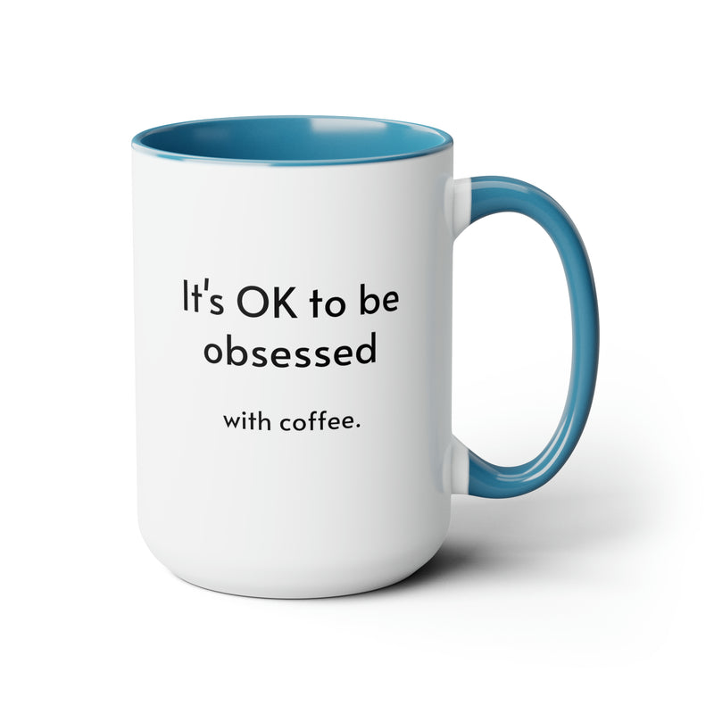 Two-Tone Coffee Mugs, 15oz of