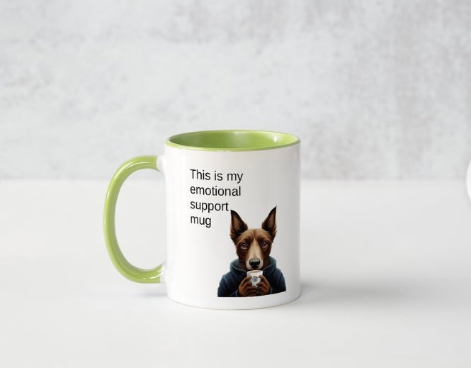 Ceramic Mug, Emotional Support, 11 oz