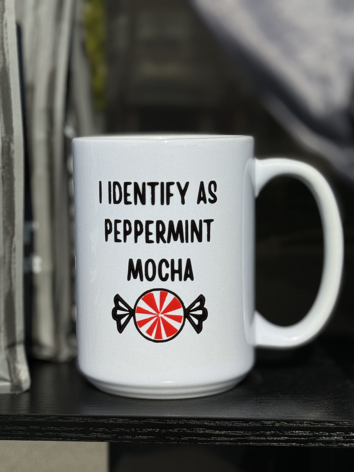 I Identify as Peppermint Mocha Ceramic Mug 15oz