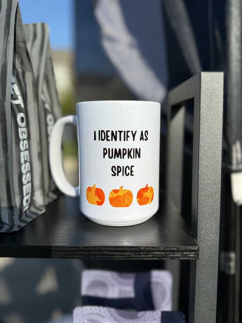 I Identify as Pumpkin Spice Ceramic Mug 15oz