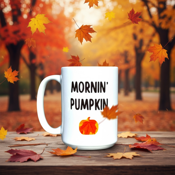 Mornin Pumpkin Ceramic Mug 15oz