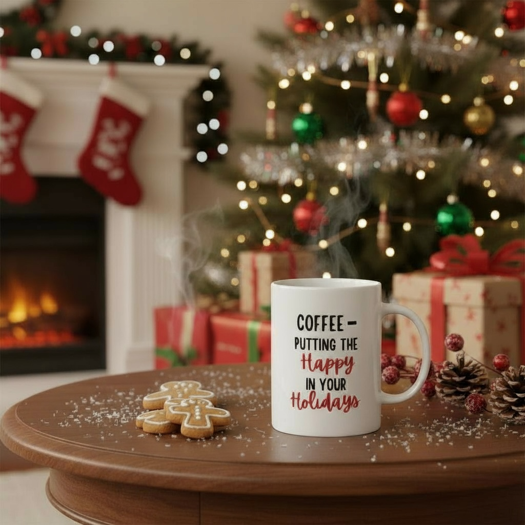 Happy in your Holidays Ceramic Mug 15oz