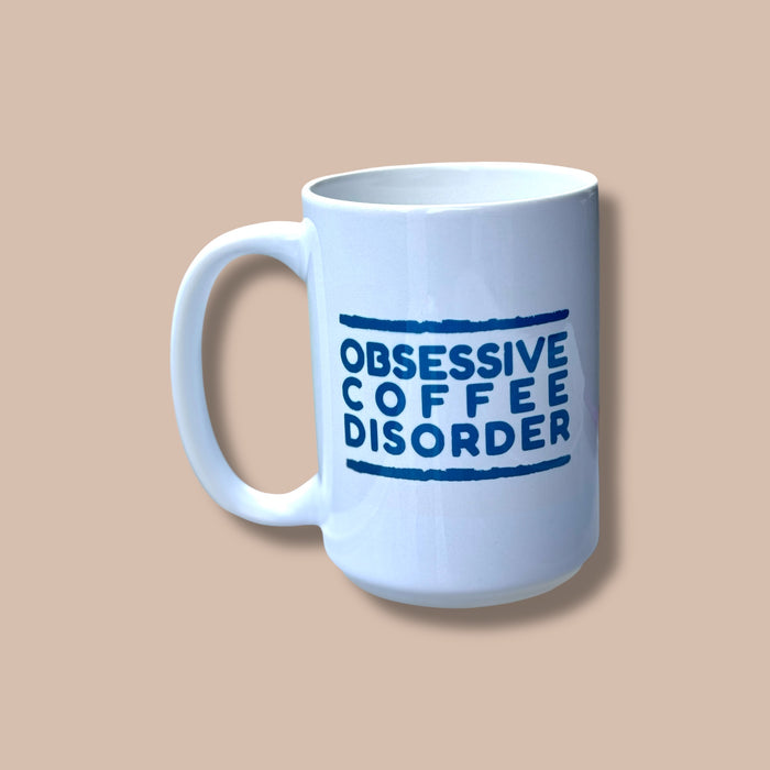 Emotional Support Mug with paw prints -  Ceramic Mug 15oz