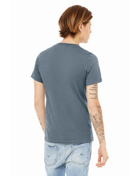 T-shirt, v-neck, cotton-poly, Heather Slate