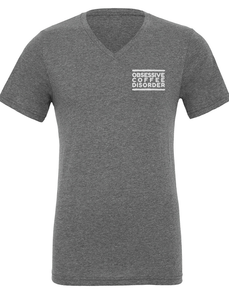 T-shirt, v-neck, cotton-poly, Deep Heather