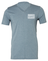 T-shirt, v-neck, cotton-poly, Heather Slate